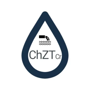 Grafika usługi badania ścieków przedstawia kroplę wody, w której jest napis "ChZTcr".